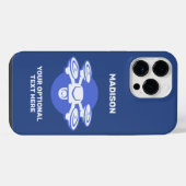 Aangepaste naam & tekst drone iPhone hoesje (Achterkant horizontaal)