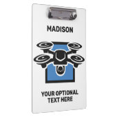 Aangepaste naam & tekst drone klembord (Rechts)