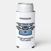 Aangepaste naam & tekst drone seltzer blikjeskoeler (Seltzer Voorkant)