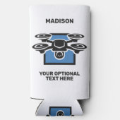 Aangepaste naam & tekst drone seltzer blikjeskoeler (Achterkant)