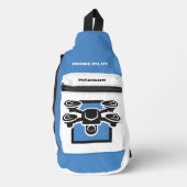Aangepaste naam & tekst drone sling bag (Voorkant)