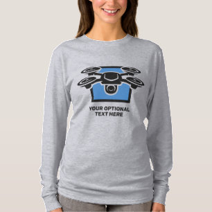 Aangepaste naam & tekst drone t-shirt