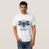 Aangepaste naam & tekst drone t-shirt (Voorkant volledig)