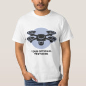 Aangepaste naam & tekst drone t-shirt (Voorkant)