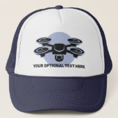 Aangepaste naam & tekst drone trucker pet (Voorkant)