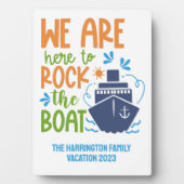 Aangepaste naam, tekst en jaar cruise fotoplaat (voorkant)