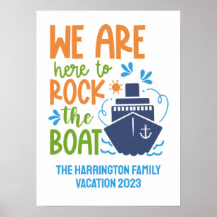 Aangepaste naam, tekst en jaar cruise poster