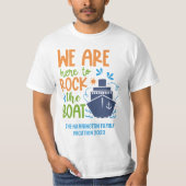 Aangepaste naam, tekst en jaar cruise t-shirt (Voorkant)