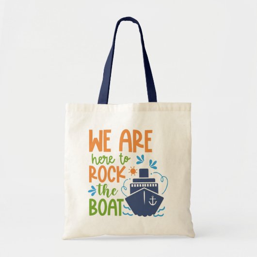 Aangepaste naam, tekst en jaar cruise tote bag (Voorkant)
