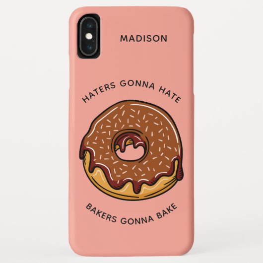 Aangepaste naam, tekst en kleur DONUT-telefoongeva Case-Mate iPhone Case (Achterkant)