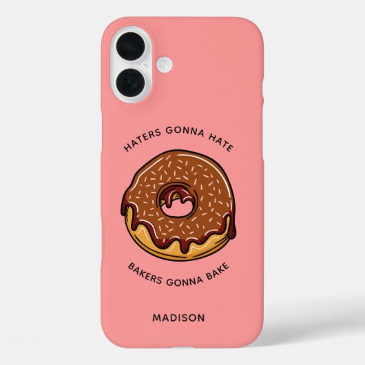 Aangepaste naam, tekst en kleur DONUT telefoonhoes Case-Mate iPhone Case (Achterkant)