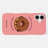 Aangepaste naam, tekst en kleur DONUT telefoonhoes iPhone Hoesje (Achterkant horizontaal)
