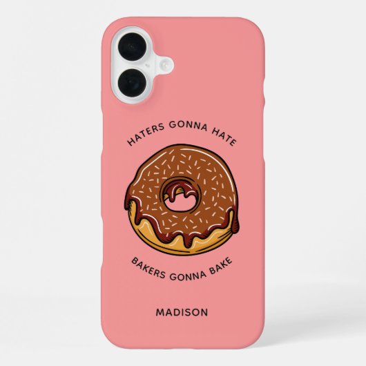 Aangepaste naam, tekst en kleur DONUT telefoonhoes iPhone Hoesje (Achterkant)