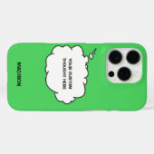 Aangepaste naam, tekst en kleur Gedachtebel Case-Mate iPhone Case (Achterkant (horizontaal))