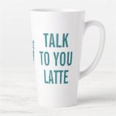 Aangepaste naam, tekst en kleur Latte mok (Rechts)