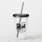 Aangepaste naam, tekst en kleur Mackinac Island Acryl Drinkbeker (Achterkant)