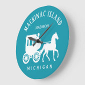 Aangepaste naam, tekst en kleur Mackinac Island Grote Klok (Hoek)