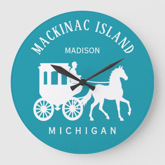 Aangepaste naam, tekst en kleur Mackinac Island Grote Klok (Voorkant)