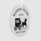 Aangepaste naam, tekst en kleur Mackinac Island Ornament (voorkant)