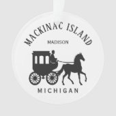 Aangepaste naam, tekst en kleur Mackinac Island Ornament (voorkant)