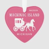 Aangepaste naam, tekst en kleur Mackinac Island Ornament (voorkant)