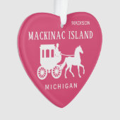 Aangepaste naam, tekst en kleur Mackinac Island Ornament (voorkant)