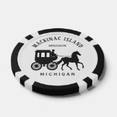 Aangepaste naam, tekst en kleur Mackinac Island Poker Chips (Enkel)