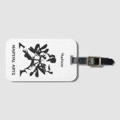 Aangepaste naam, tekst en kleur martial arts bagagelabel (Voorkant (horizontaal))