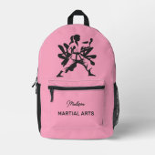 Aangepaste naam, tekst en kleur martial arts bedrukte rugzak (Voorkant)