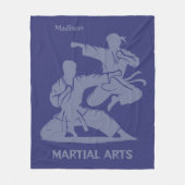Aangepaste naam, tekst en kleur martial arts fleece deken (Voorkant)