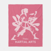 Aangepaste naam, tekst en kleur martial arts fleece deken (Voorkant)