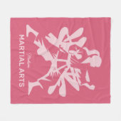 Aangepaste naam, tekst en kleur martial arts fleece deken (Voorkant (Horizontaal))