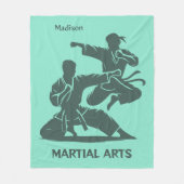 Aangepaste naam, tekst en kleur martial arts fleece deken (Voorkant)