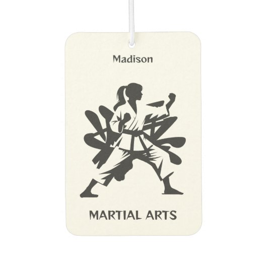 Aangepaste naam, tekst en kleur martial arts luchtverfrisser (Voorkant)