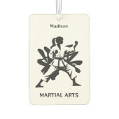 Aangepaste naam, tekst en kleur martial arts luchtverfrisser (Achterkant)