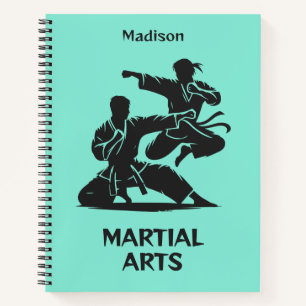Aangepaste naam, tekst en kleur martial arts notitieboek