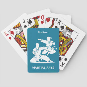 Aangepaste naam, tekst en kleur martial arts pokerkaarten