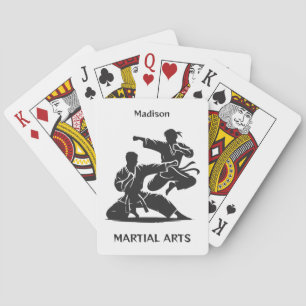 Aangepaste naam, tekst en kleur martial arts pokerkaarten
