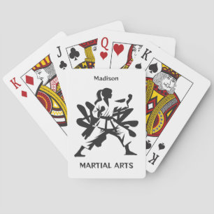 Aangepaste naam, tekst en kleur martial arts pokerkaarten