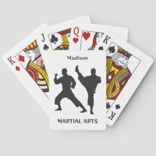 Aangepaste naam, tekst en kleur martial arts pokerkaarten
