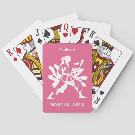 Aangepaste naam, tekst en kleur martial arts pokerkaarten (Achterkant)