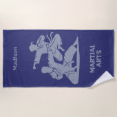 Aangepaste naam, tekst en kleur martial arts strandlaken (Voorkant)