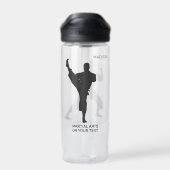 Aangepaste naam, tekst en kleur martial arts waterfles (Achterkant)