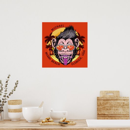 Aangepaste naam, tekst en kleur poster met deelsle (Keuken)