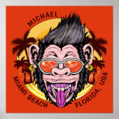 Aangepaste naam, tekst en kleur poster met deelsle (Voorkant)