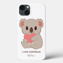 Aangepaste naam, tekst en kleurenliefde Koala Case-Mate iPhone Case