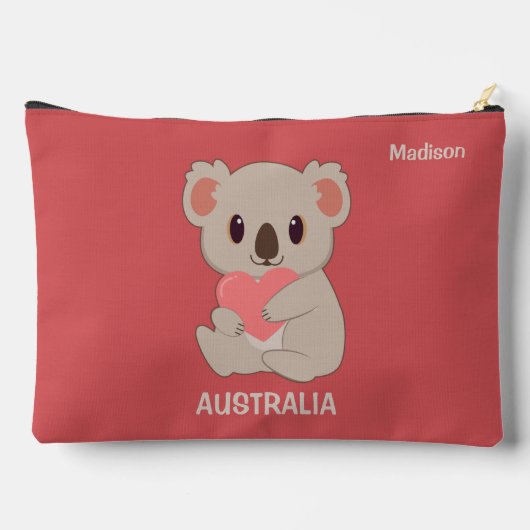 Aangepaste naam, tekst en kleurenliefde Koala Etui (Achterkant)