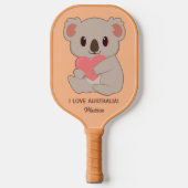 Aangepaste naam, tekst en kleurenliefde Koala Pickleball Paddle (Voorkant)