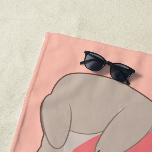 Aangepaste naam, tekst en kleurenliefde Koala Strandlaken (In situ)