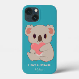 Aangepaste naam, tekst en kleurenliefde Koala-tele Case-Mate iPhone Case